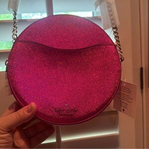 Kate Space glitter shoulder bag, Fushia! Brand new with tags.
